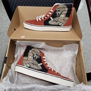 Vans Sk8-Hi Desert Snake Chili Red Skate Shoes 9.5